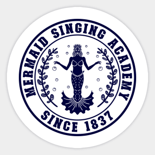 Mermaid Singing Academy (Mono) Sticker